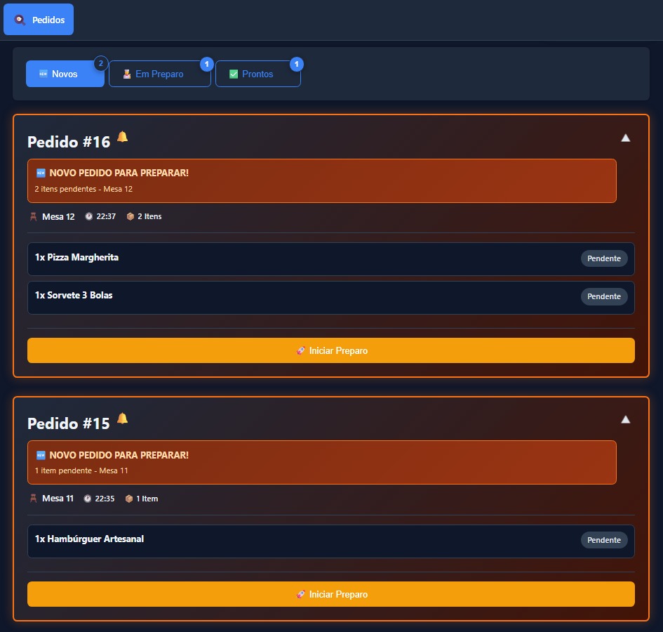 Novos pedidos na cozinha para iniciar preparo